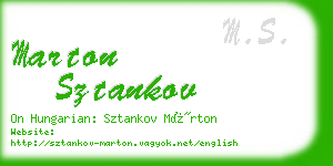 marton sztankov business card